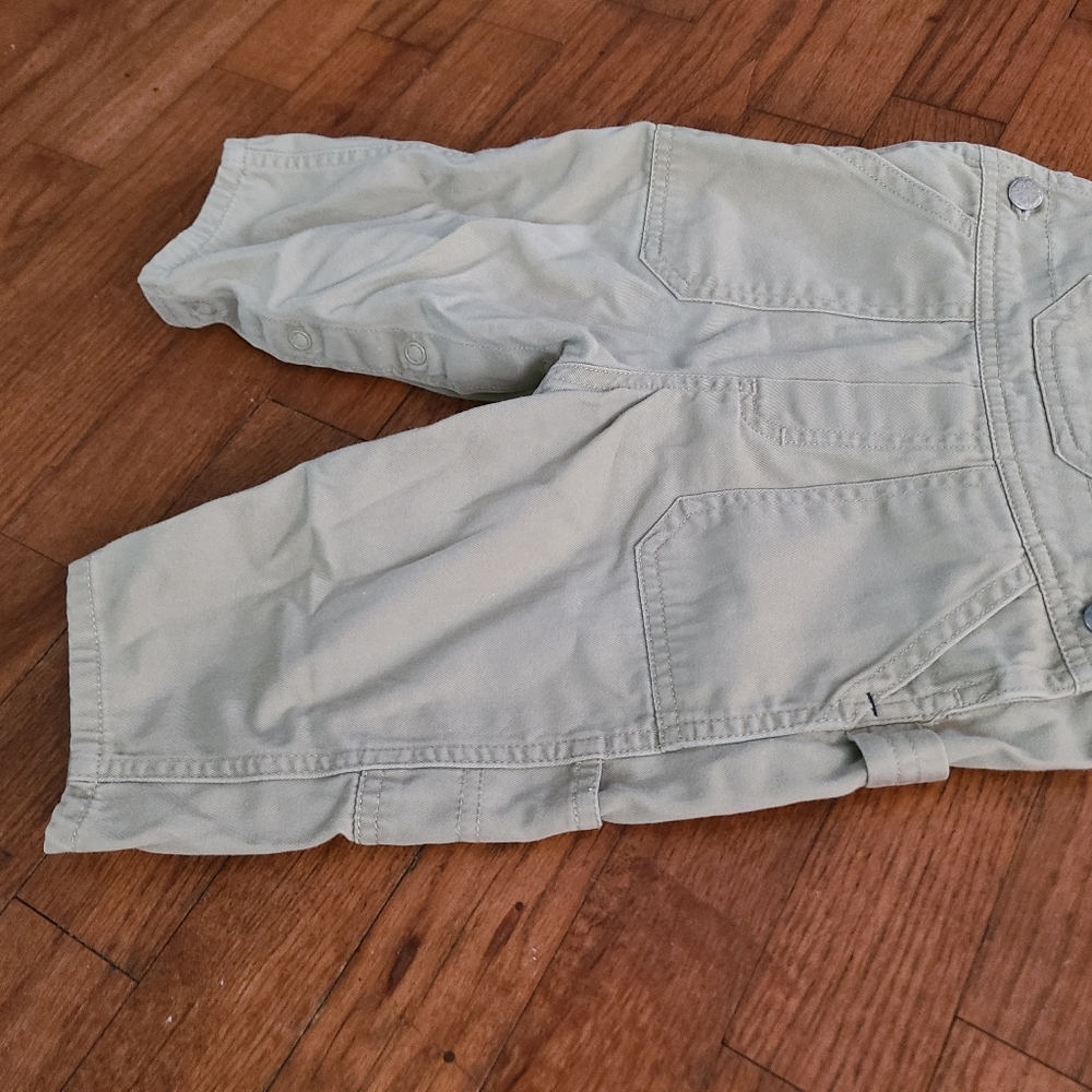 Vintage Y2K Overalls‎ baby nwot OSHKOSH TAN OVERALLS BABY 12 months - Picture 6 of 10